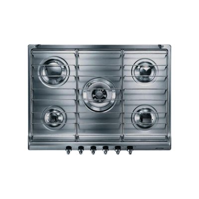 Smeg Classic SE70SX-5 70cm Gas Hob in Stainless Steel with Stainless Steel Pan Stands